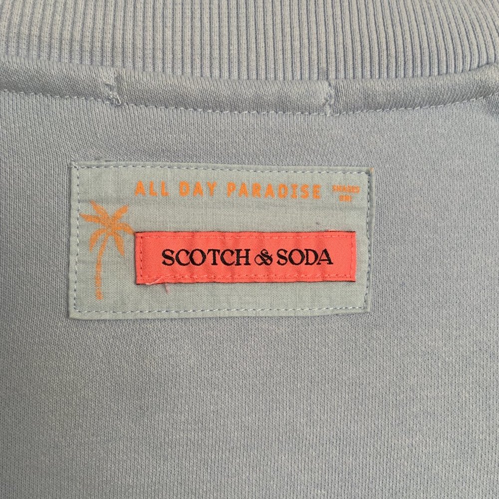 Men's Scotch & Soda Aloha O'Clock Crew Neck Sweatshirt Gradient Blue Size M - Picture 11 of 14
